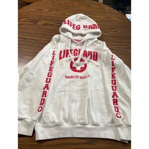 Officially Licensed Lifeguard Products Panama City Beach white hoodie size M
